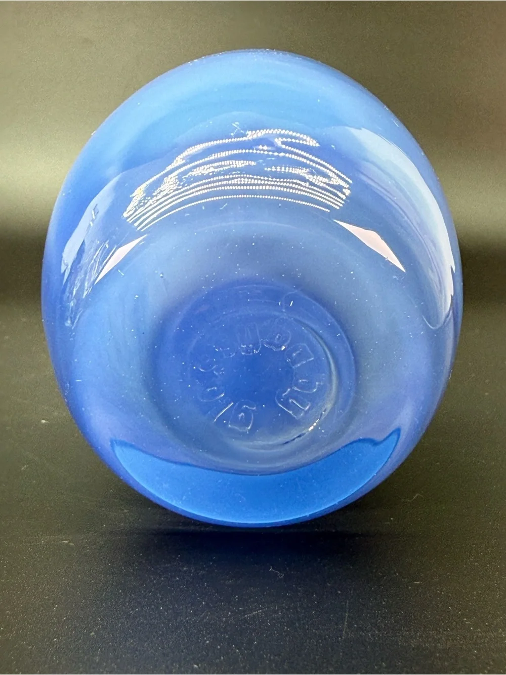 Blue Glassy Baby Votive Candle Holder